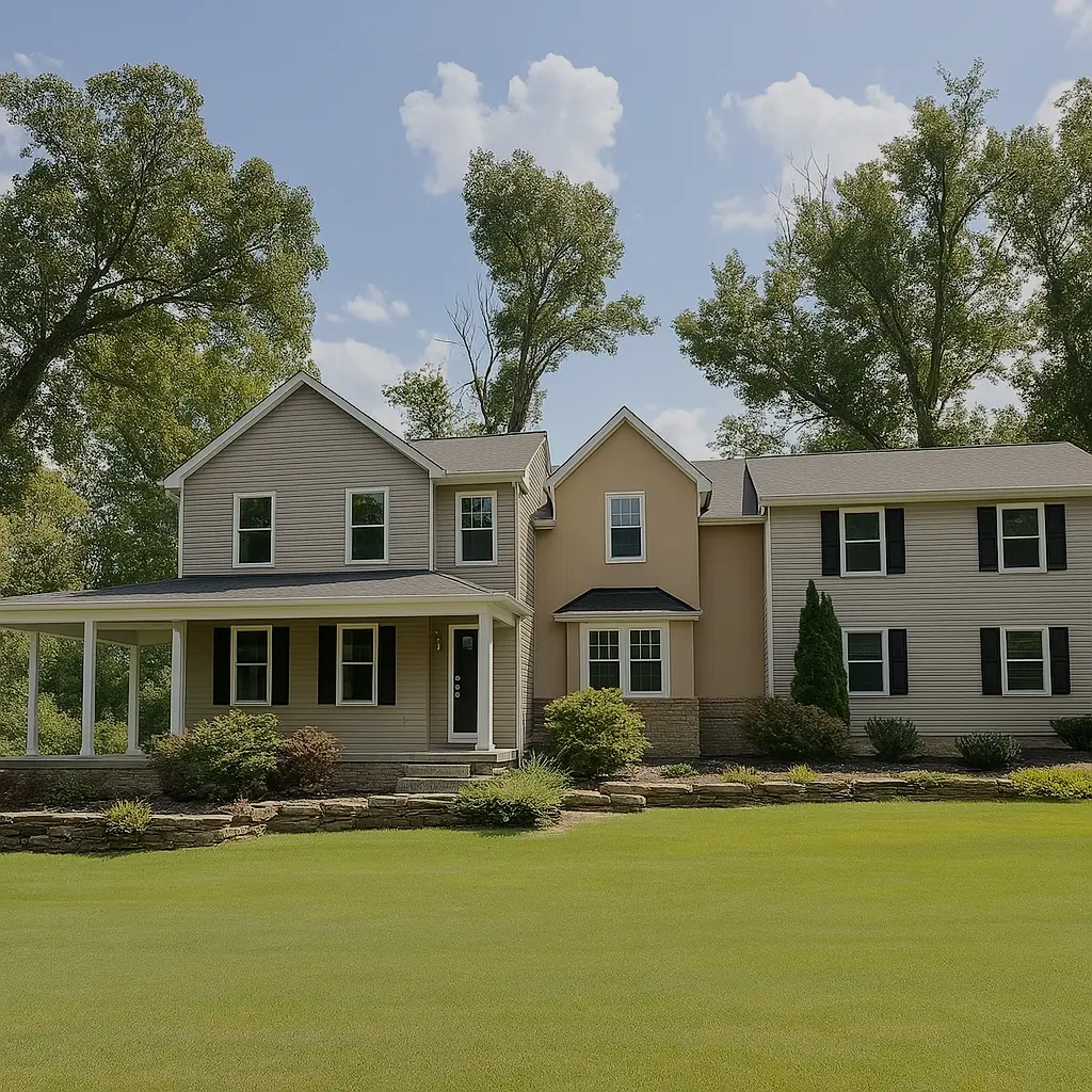 Existing Stone Creek exterior project with a wraparound porch